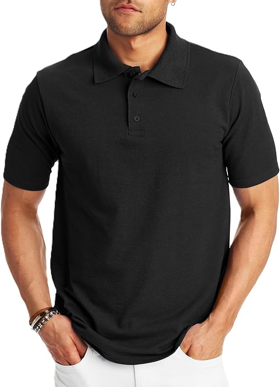 Hommes Polos Manches Courtes Évacuation de l’humidité Golf Polo Chemise à col athlétique Tennis T-Shirt